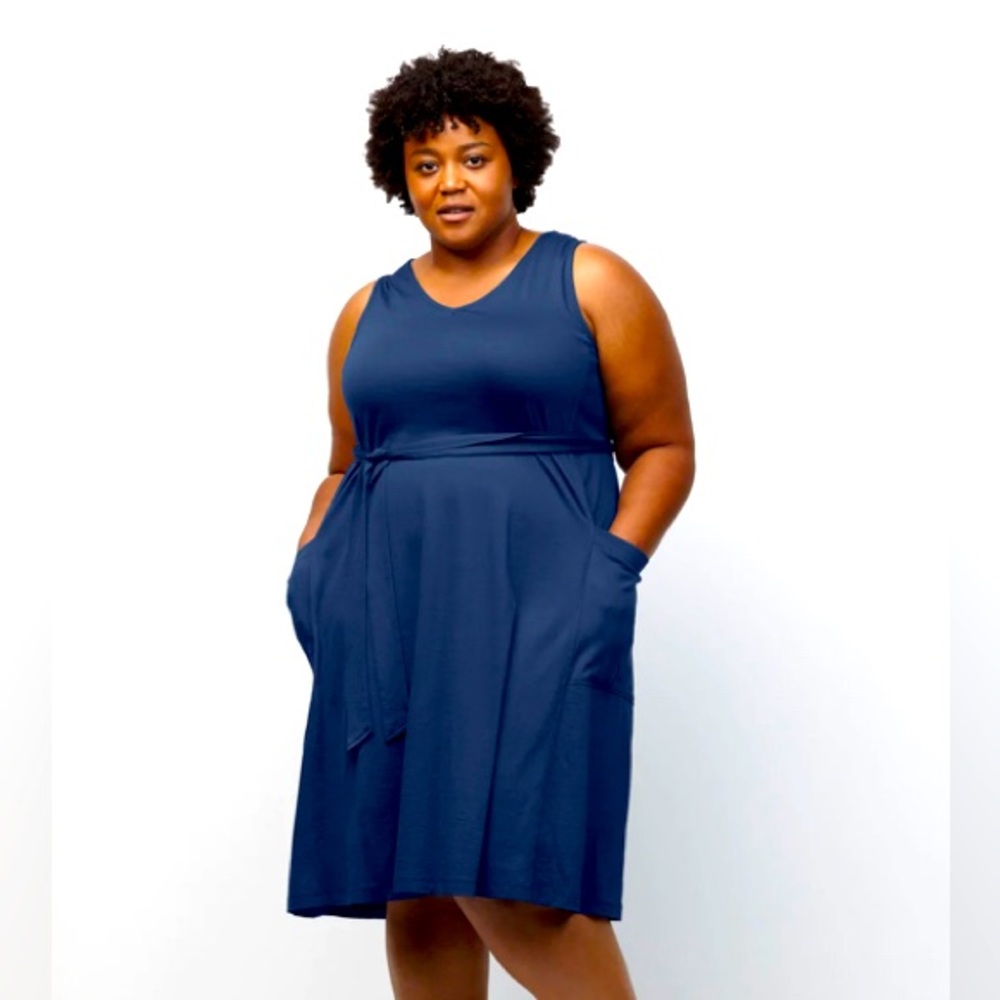 Wool& Summer Midi in Marine Blue, Small